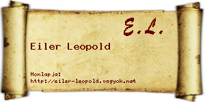 Eiler Leopold névjegykártya